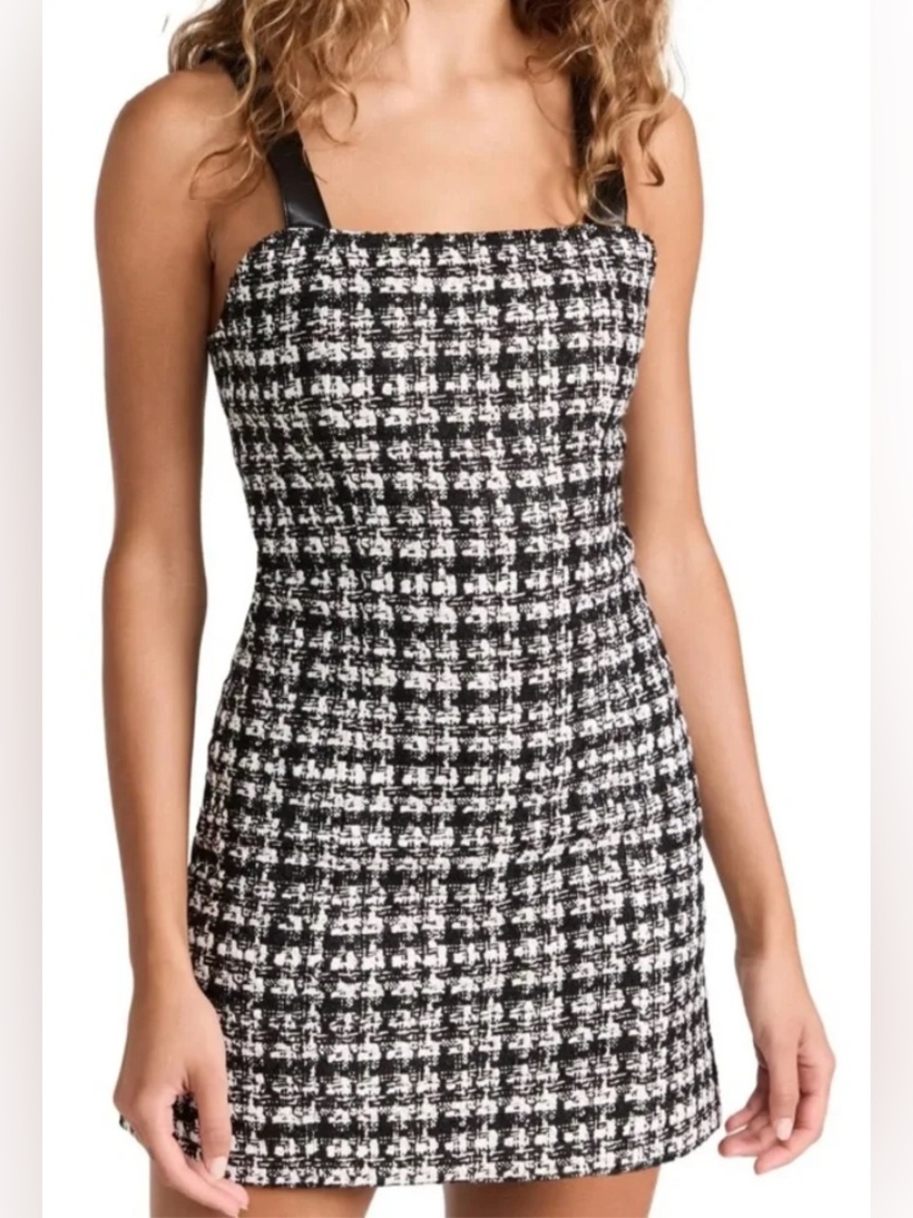 Alice + Olivia Size 8 Bonita Black White Metallic Mini Dress - Picture 1 of 6